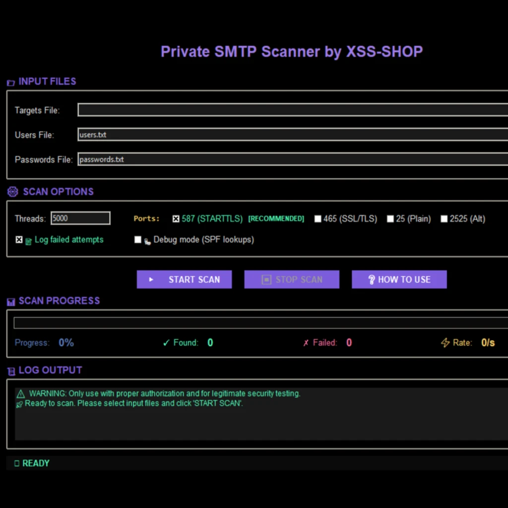 XSS-SHOP SMTP Scanner